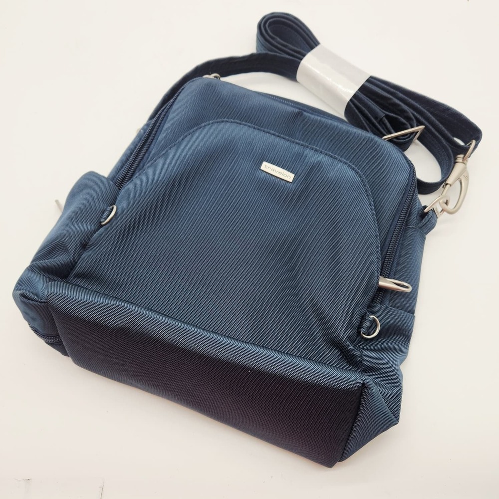 Travelon Anti-Theft Classic Travel Bag Crossbody RFID Locking Navy Blue New - Picture 2 of 11